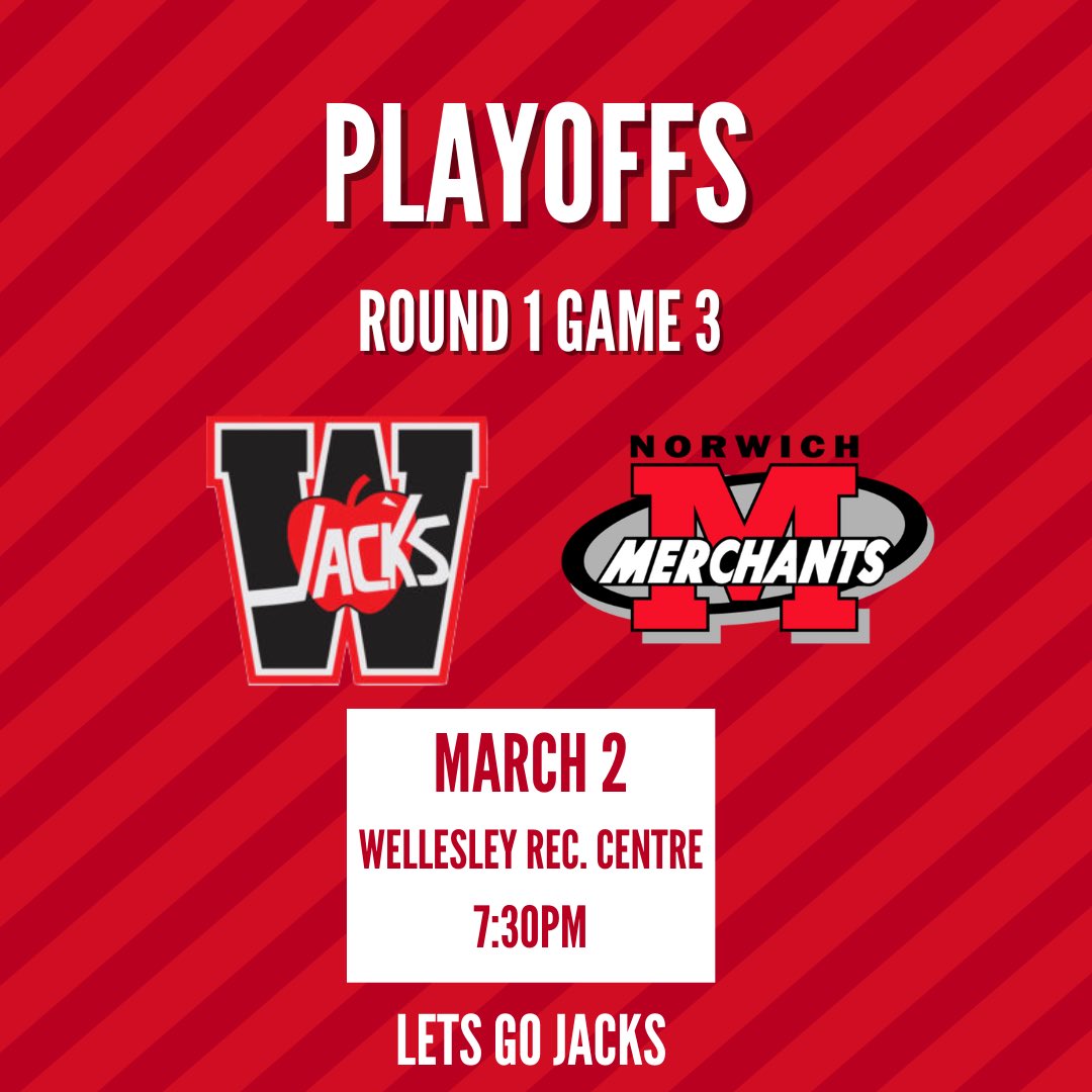 🍎GAME DAY🍎

With the series tied 1-1 the boys are hoping to take the lead tonight! Catch it all at the Wellesley Rec. Centre, 7:30pm puck drop.