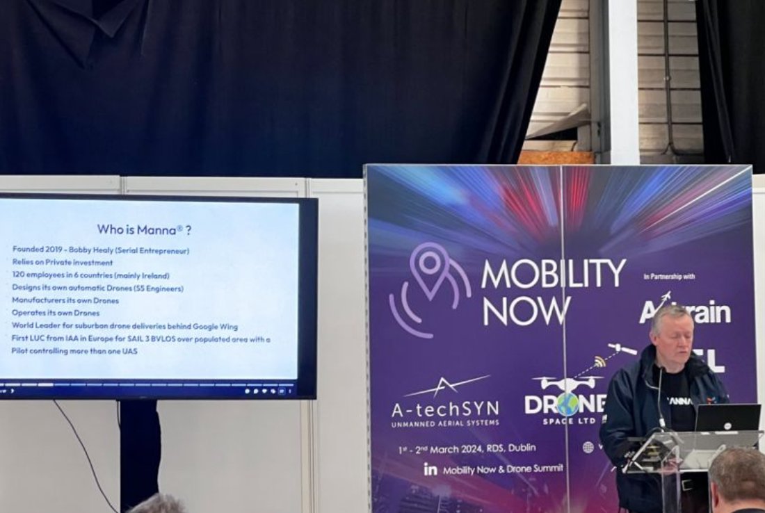 Revolutionising delivery with drones with Kevin Houston, Head of Regulation at Manna Drone Delivery.

Thank you, Kevin for your insights on the future of delivery.

#DroneDelivery #FutureLogistics #MobilityNow #DroneSummit