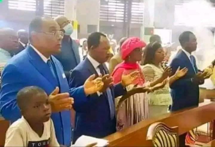 'If God answers this prayer, then we are DEAD'
Prof. JEAN BEYEBECK

What can these Cameroon's Government Ministers who are happy at the sight of the blood of the innocent in #SouthernCameroons be praying to God about?  More blood abi?