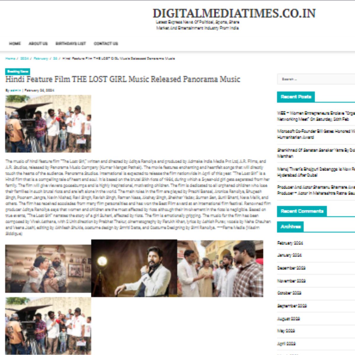 Thelostgirl2023's tweet image. Media Coverage of the #TheLostGirl Watch the song #rabtuhibata
Link: bfan.link/rab-tu-hi-bata
#arstudios #PanoramaMusic