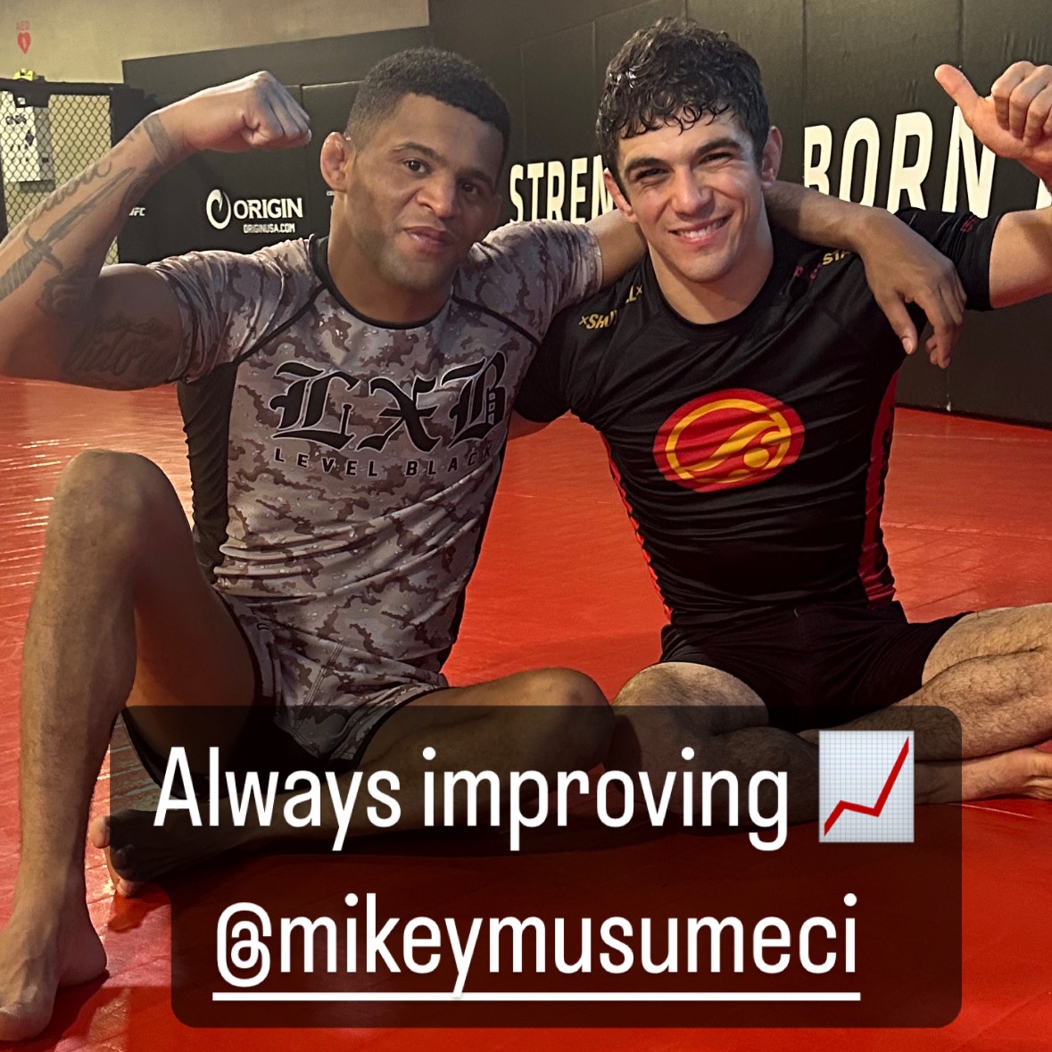 Getting ready to defend my @BellatorMMA world title. Always improving with my brother Mikey Musumeci 💪🏾💪🏾💪🏾