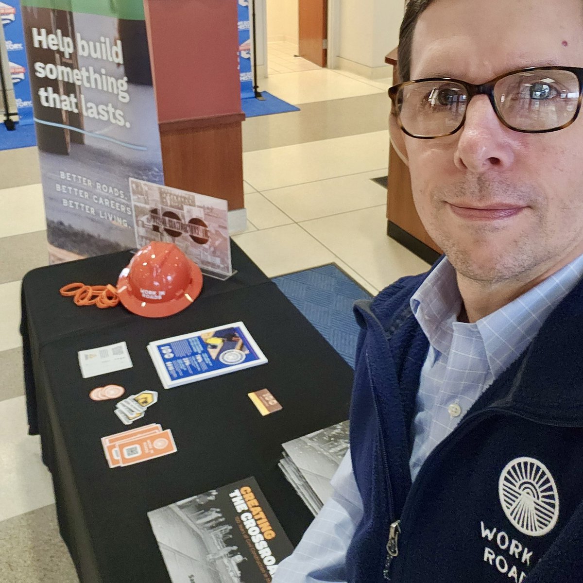 It’s National History Day in IN western region competition, and ICI’s Dir of Gov Affairs Dan Osborn is at ISU to CELEBRATE 100 years of road building, EDUCATE the public about industry and MOTIVATE the next generation of Hoosier road builders. #letsbuildin #ici100 #workinroads