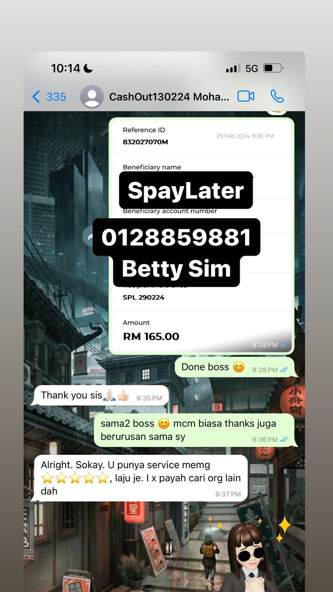 BettySim_93's tweet photo. 🏦 Servis Cash Out SpayLater, GrabPayLater, Atome &amp; Boost PayFlex 🏦

Terima kasih Guna servis Kami 🥳

https://t.co/WaVWJ4b8AX…

#cashout #paylater #spaylater #grabpaylater #atome #boostpayflex #instantcashout https://t.co/CkazzAAOid