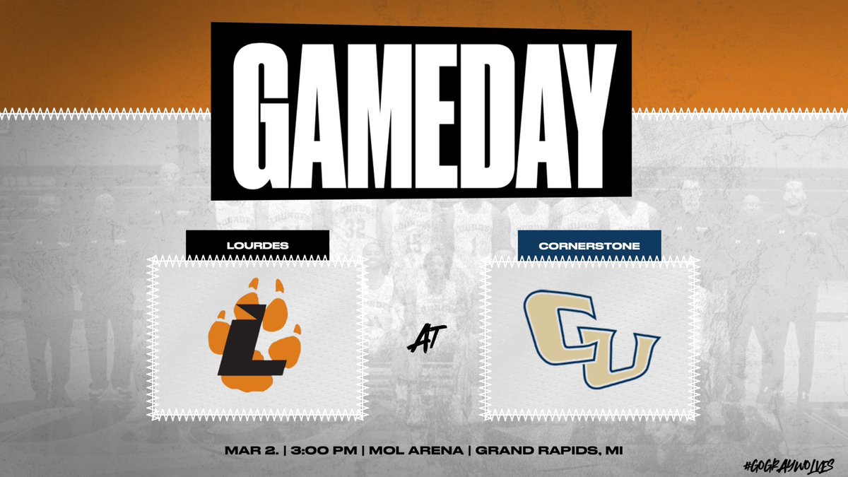 Lourdes Men's Basketball (@lourdes_mbb) on Twitter photo WHAC TOURNAMENT SEMIFINAL!
๐ Cornerstone 
๐Mol Arena 
โฐ 3:00 PM ET
๐ cugoldeneagles.com/sidearmstats/mโฆ
๐บ cugoldeneagles.com/watch/?Live=69โฆ
#gograywolves ๐บ๐ WHAC TOURNAMENT SEMIFINAL!
๐ Cornerstone 
๐Mol Arena 
โฐ 3:00 PM ET
๐ cugoldeneagles.com/sidearmstats/mโฆ
๐บ cugoldeneagles.com/watch/?Live=69โฆ
#gograywolves ๐บ๐