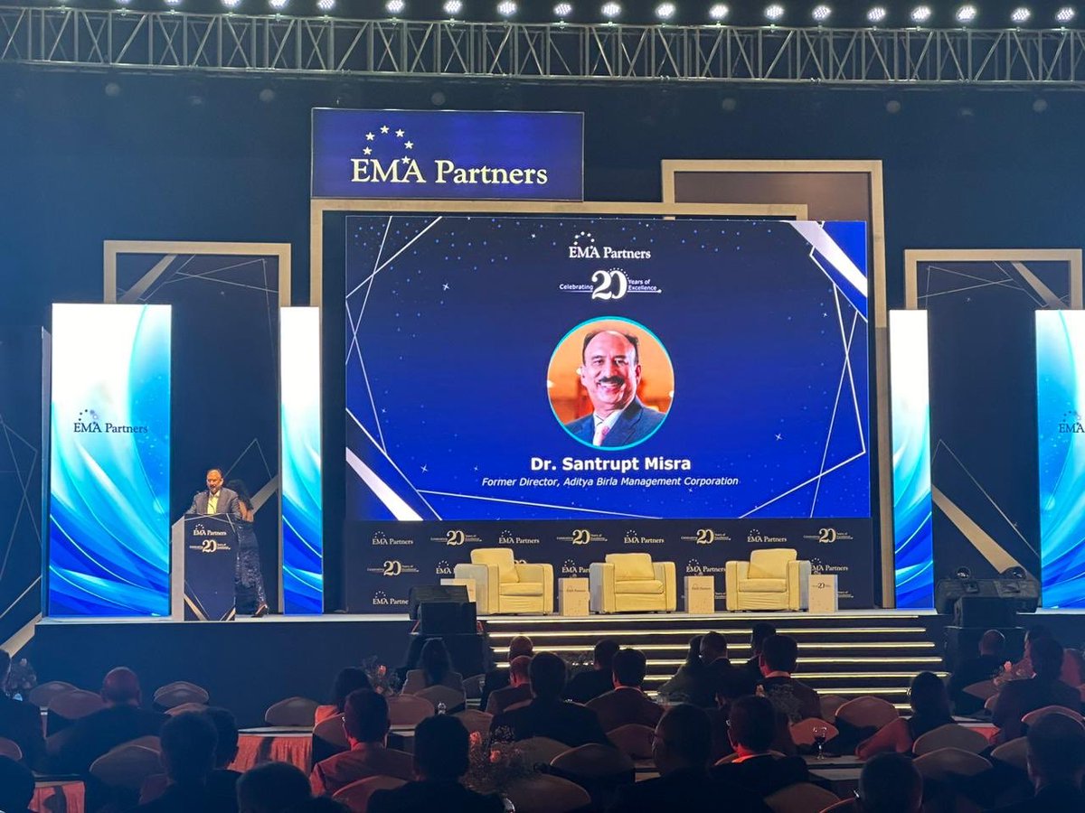 DrSantruptMisra's tweet photo. I was with @EMAPartners yesterday discussing about institution building and institutional values. Congratulation Team EMA Partner and @SudarshanEMA for completing 20 glorious years. https://t.co/9gyB2aTJcz