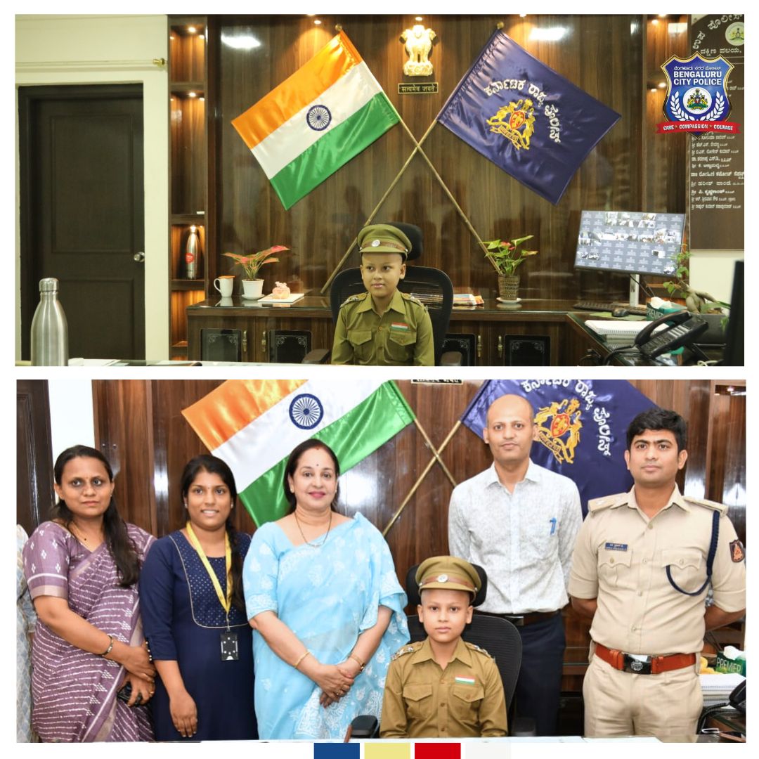 Today, Master Mohsina Raja's wish comes true as he steps into the world of law enforcement as a police officer for a day! Bengaluru City Police proudly partners with Parihar and Kidwai Memorial Institute of Oncology to make dreams a reality for pediatric cancer warriors.…