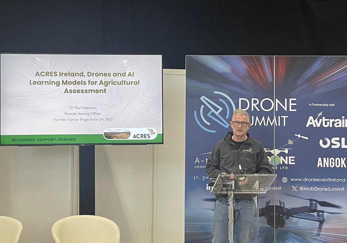Our heartfelt appreciation to Paul Naessens for cultivating insights into the synergy between ACRES Ireland, drones, &amp; AI learning models for agricultural assessment. We are grateful for the transformative impact drones and AI are making on agricultural practices.

#DroneSummit