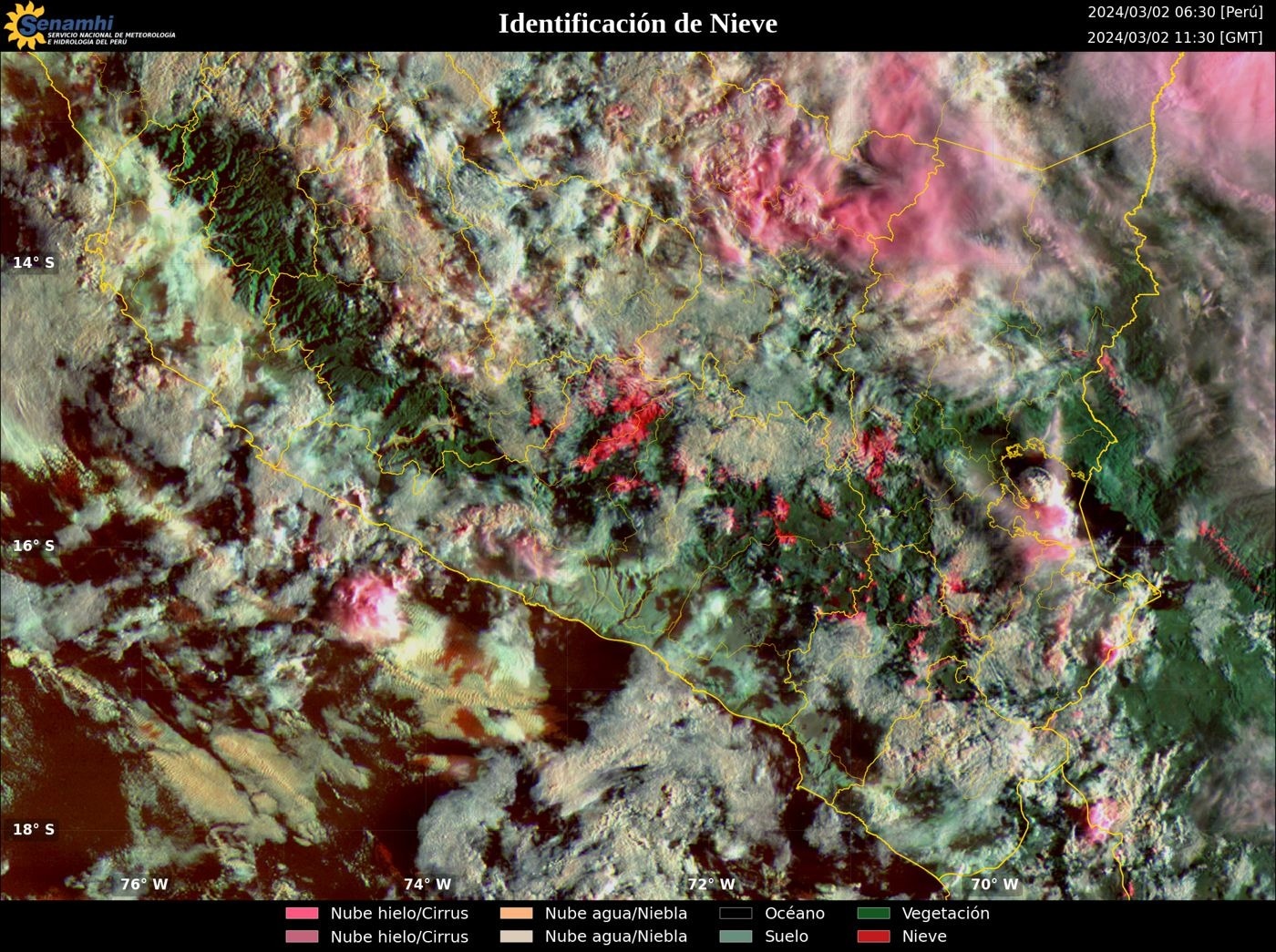 Nevada durante la madrugada entre las provincias de La Unión y Condesuyos. De acuerdo al aviso de precipitaciones en sierra.