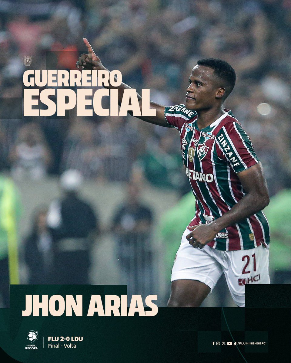 O Colombiano mais AMADO e DECISIVO da América! O #GuerreiroDaRodada especial do título é dele: JHON ARIAS! 🤘🏾🏆
