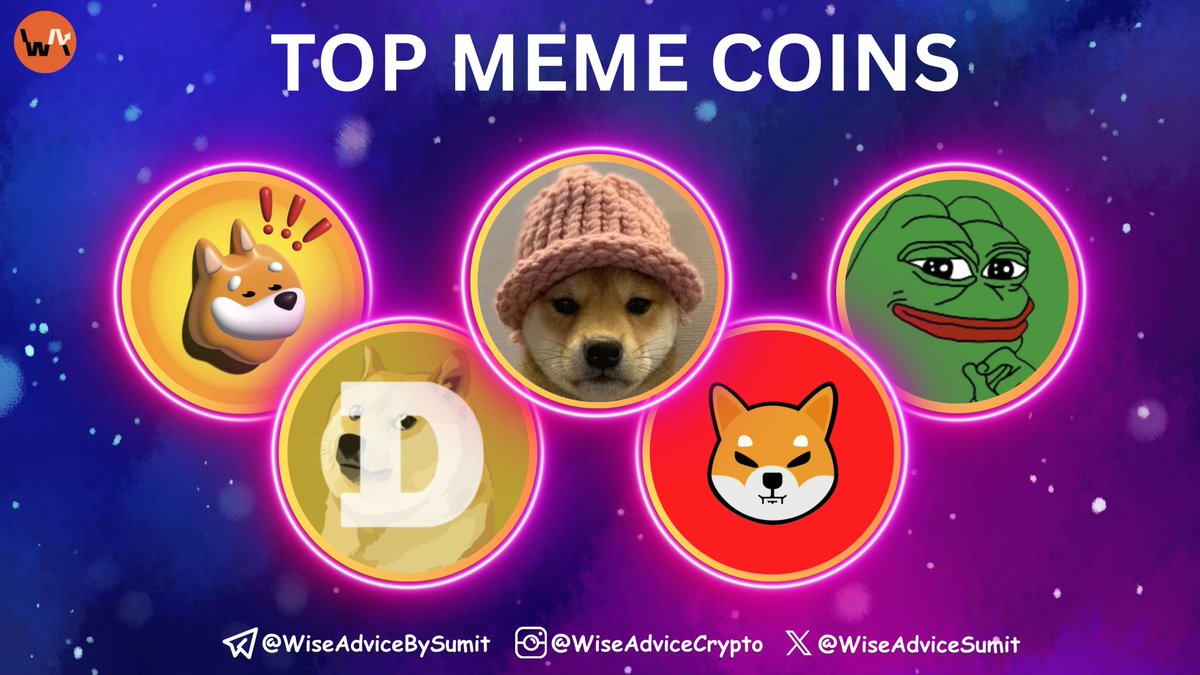 Is meme season back? In the last 7 days, meme coins have gone bonkers 🔥 I  have compiled the list of Top 5 #Memecoin for you. Bookmark this thread.