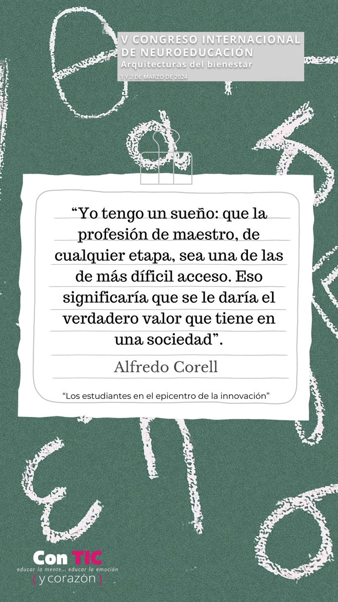 #5CongresoNEUROEDU
 #neuroEDU
 #bienestar
 #neuroarquitectura
 #salud
 #openbrain
 #neuroeducacion
@Edu1st
 @idp_iceub
 @CatedraNEUROEDU
 @NEDUblog
 @alfredocorell