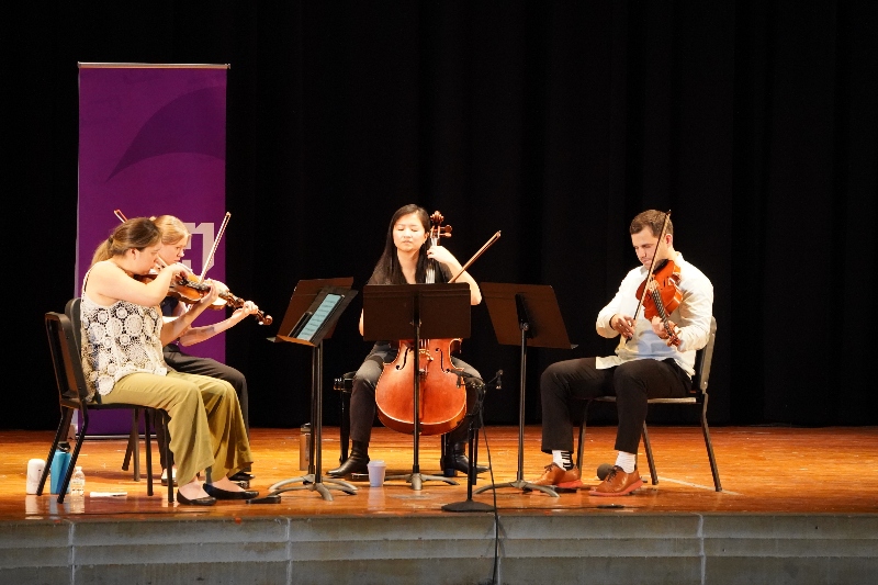 ICYMI: The awesome <a href="/UlyssesQuartet/">Ulysses Quartet</a> performed last month at Burke High School. The GBH Music and <a href="/CRBClassical/">CRB Classical 99.5</a> artists in residence program, showcases <a href="/GBH/">GBH</a>’s commitment to supporting K-12 initiatives that inspire curiosity and creative thinking.