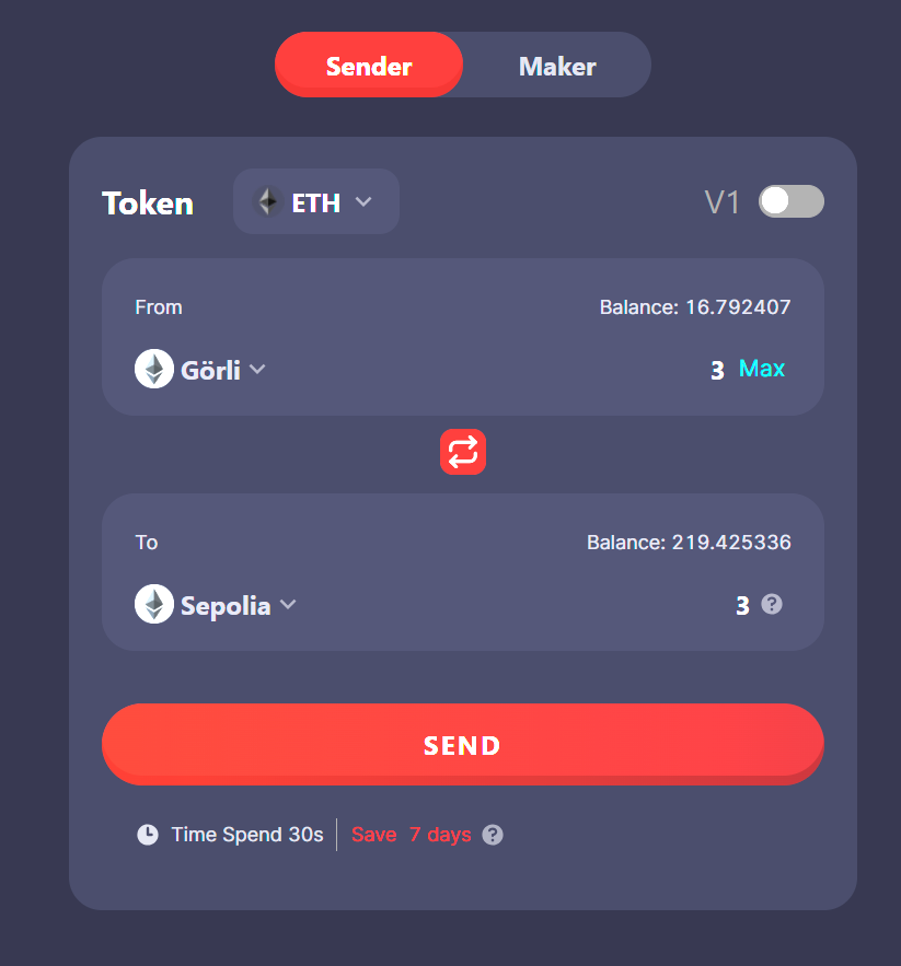 做Fuel 的时候，Sepolia ETH的水太少怎么办？今天说2个我知道的买水的方法。

1. testnetbridge.com/goerli
     用op网络的eth购买gETH，0.0005e可以买5个多gETH，相当于1u买3个左右。
1.1 rinkeby.orbiter.finance/?source=G%C3%B…
     买到gETH之后，去这个网站，跨链到Sepolia网络的sETH。