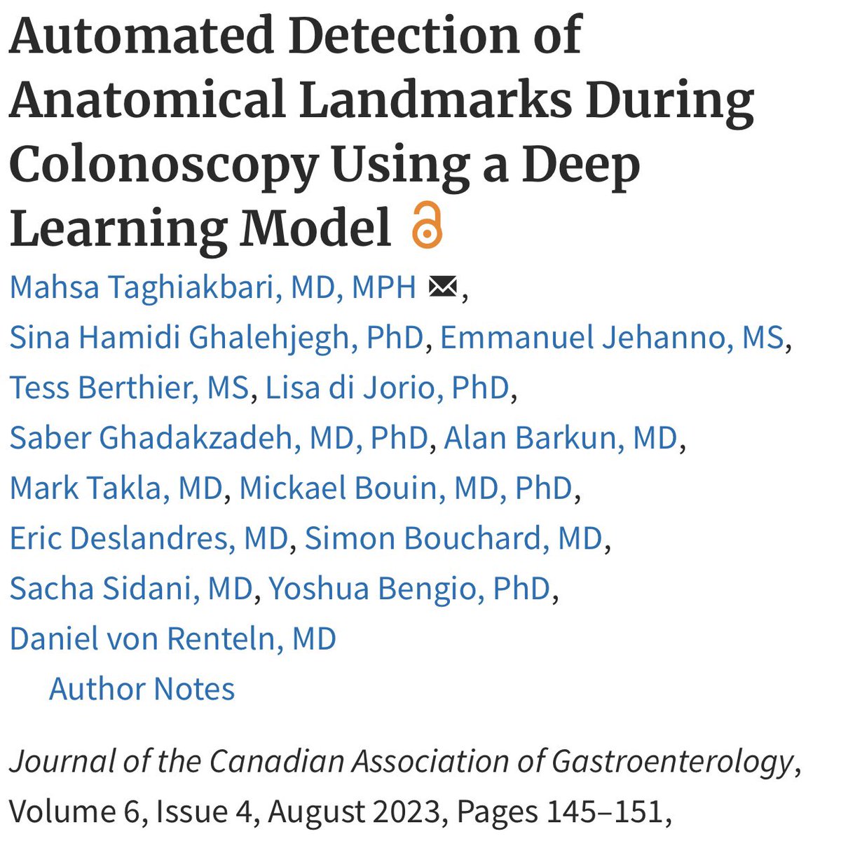 Congratulations 🎉to the winners of the Thompson-Williams Award 1- Best Paper : Alan Barkun ➡️@McGillGI 2- certificate of merite: Mahsa Taghiakbari @UMontreal (talk presented by Daniel von Renteln) Talk given during Clinical symposium -JCAG #cddw2024 #cag #journalcag