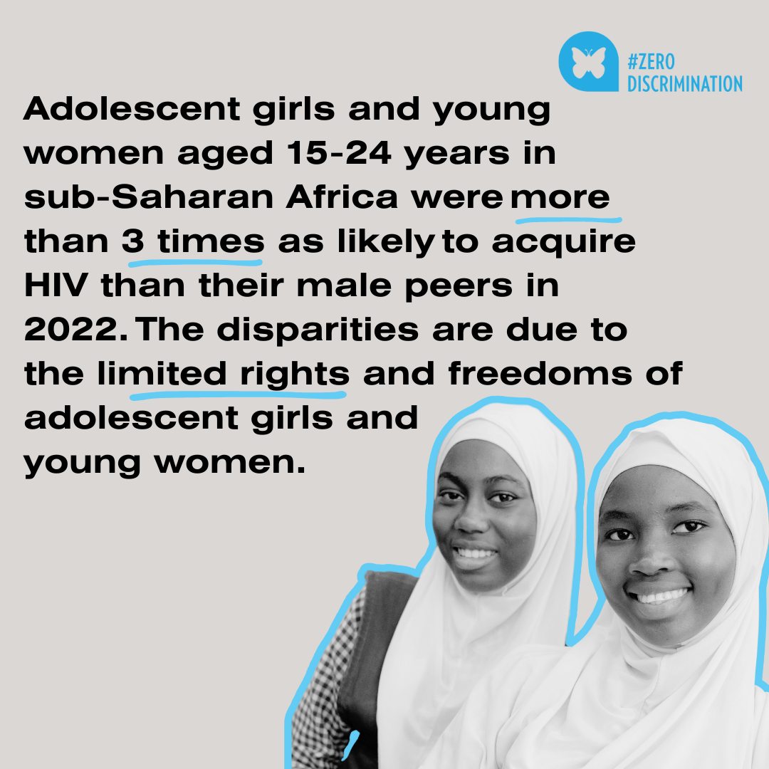 Adolescent girls and young women carry the weight of disparity in #HIV rates. It's time to uplift and protect our future. Let's advocate for equality in health as a right, not as a privilege! 
#ZeroDiscrimination #FundHerHealth