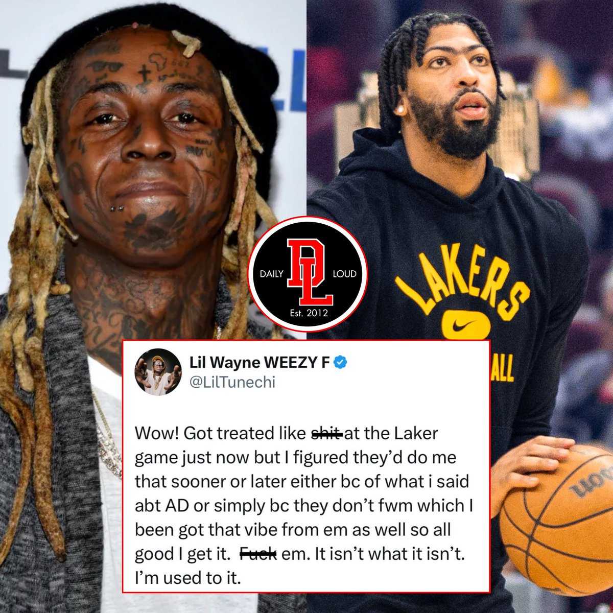 Lil Wayne says he got treated like “Sh*t” at the Lakers game.