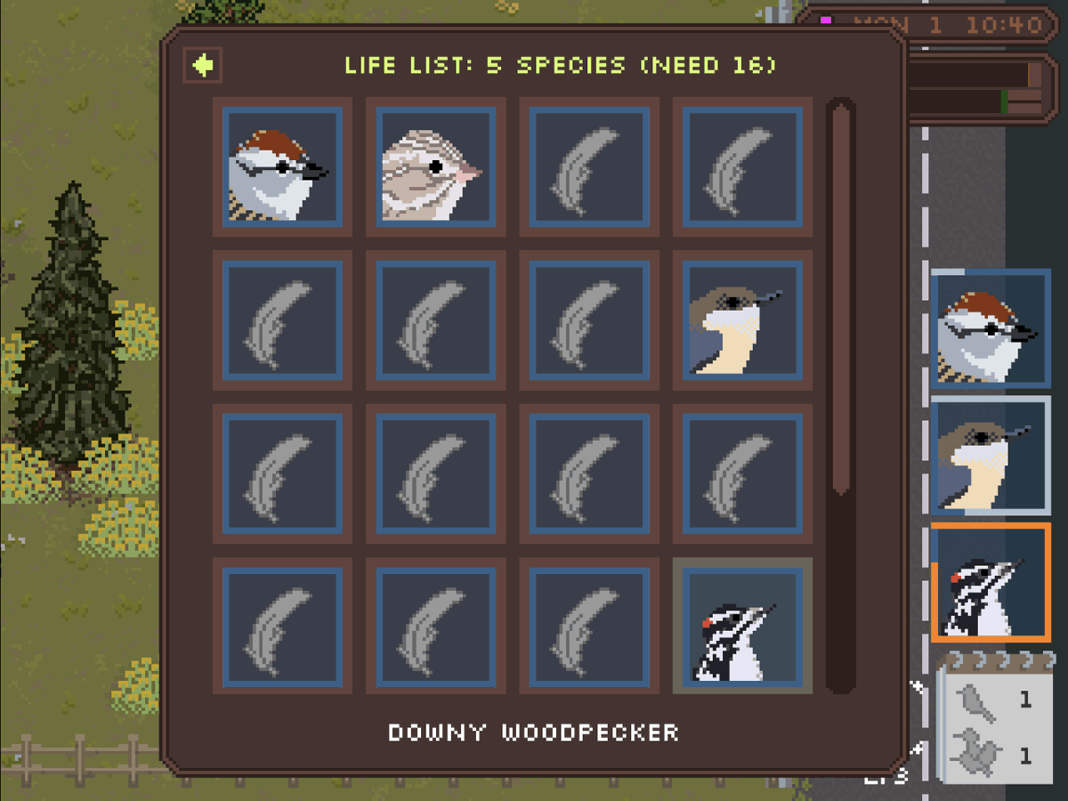 feathertrail's tweet image. Feather Trail is now listed on the Steam store, please take a minute to wishlist it! store.steampowered.com/app/2857180/Fe…

Identify real-world bird species through timing-based minigames while exploring an open world of pixel habitats.
#gamedev #GodotEngine #indiedev #birdingRPG