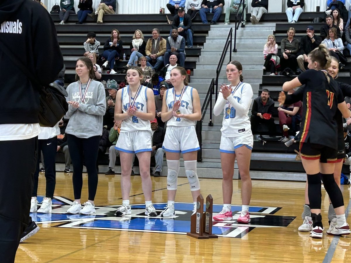 Don’t get the win, but everyone of these girls all played so hard &amp; never quit!  Watching them work as a team &amp; not give up is awesome to watch. <a href="/addyson_becker1/">Addyson Becker</a> <a href="/abby___33/">Abby Reitzel</a> &amp; Hadley made all tourney team. Next up regionals! #gojags #we&gt;me <a href="/mercyjagsbball/">Mercy Academy Basketball</a> 💙🐆🏀
