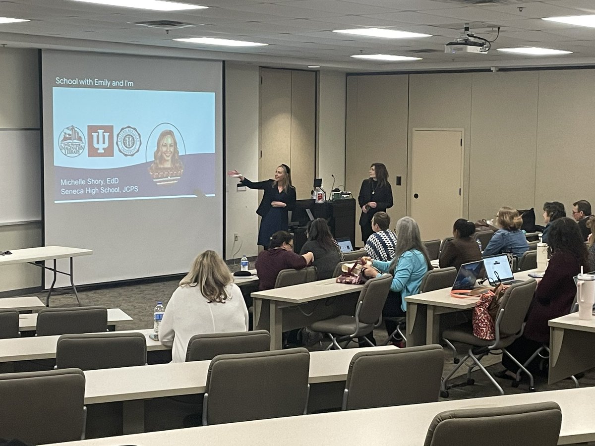 The 🤩 amazing 🤩 <a href="/JCPSKY/">JCPS</a> and <a href="/IUSEducation/">Indiana University Southeast School of Education</a> duo, <a href="/irina_mcgrath/">Irina McGrath, Ph.D.</a> and <a href="/michelleshory/">🌍 Dr. Michelle Shory 💻</a> presenting at <a href="/KYTESOL/">Kentucky TESOL</a> on using AI in the ELL/MLL classroom.