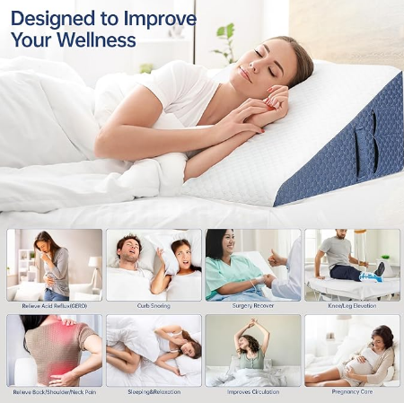 Welzona Wedge Pillow with Extra Replaceable Covers List Price: $51.99 Discounted Price: $45.99$45.99 Shop now:- amz.run/8r3R #wedgepillow #pillow #bedroom #homedecor #bedtime
