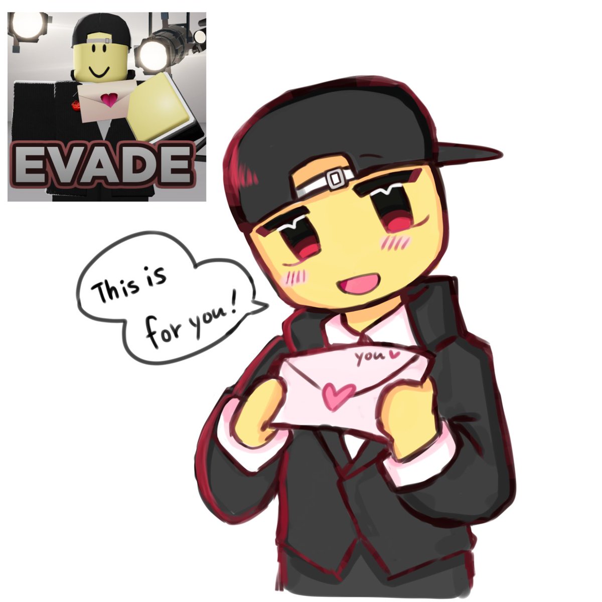 TakaXd90's tweet image. Valentine Update Jard is so sweet!!😭
#robloxevade #evadefanart