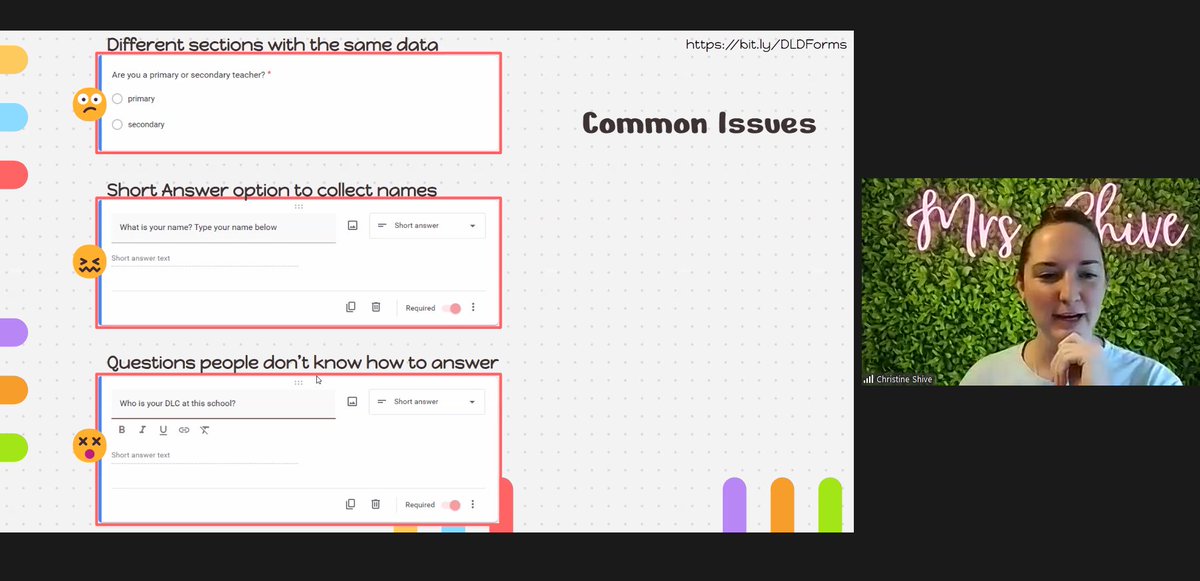 IISD_iLearn's tweet image. Thank you @mrsshive for showing @irvingisd how to avoid common issues when collecting data using Google Forms! Thanks for the pro tips!  @PLdesignteam #IISDDLD24