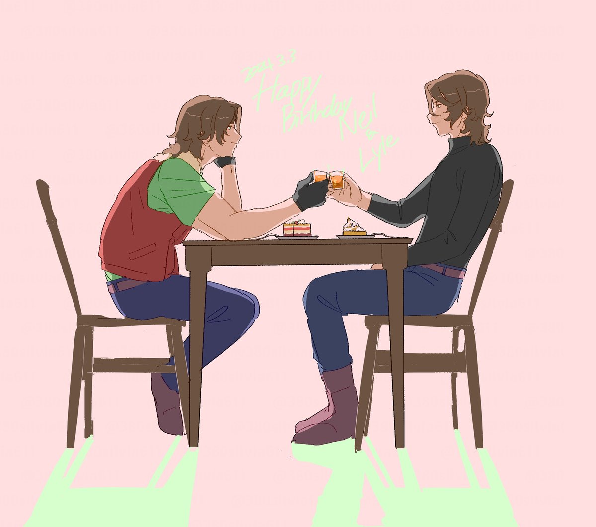 おめでとう双子！

#ロックオン・ストラトス生誕祭2024 
#ロックオン・ストラトス誕生祭2024