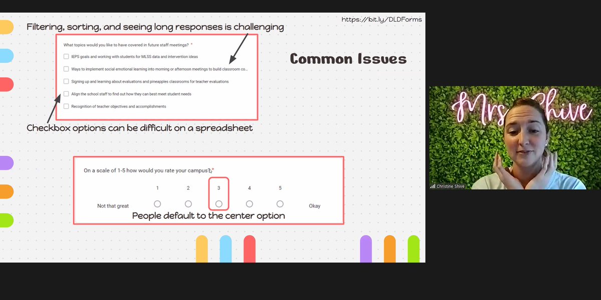 IISD_iLearn's tweet image. Thank you @mrsshive for showing @irvingisd how to avoid common issues when collecting data using Google Forms! Thanks for the pro tips!  @PLdesignteam #IISDDLD24