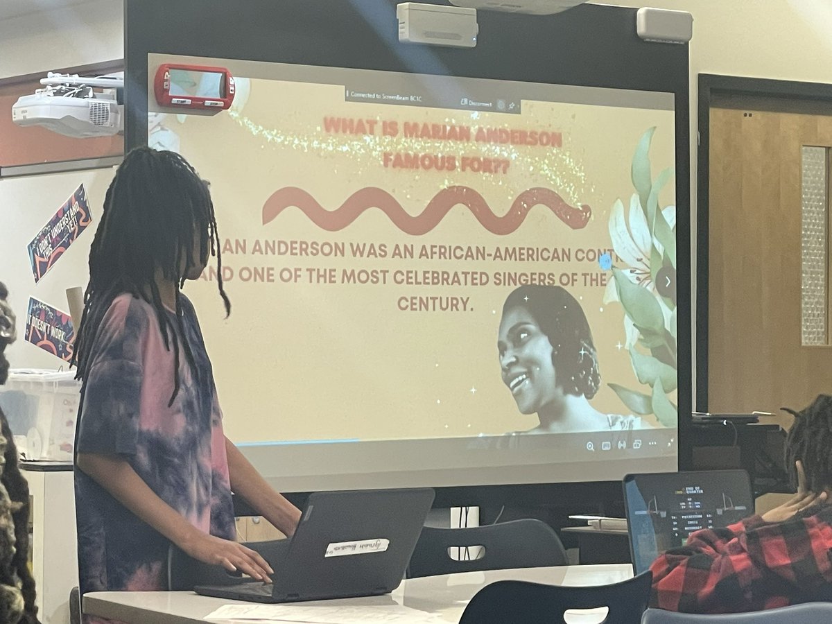 Yesterday my 5th graders presented their Black History Research Projects that they created on <a href="/canva/">Canva</a>! It warms my heart to see students taking such pride in their work and letting their creativity shine! <a href="/GullattES1/">GullattES</a> <a href="/EducatorBarlow/">Florence Barlow</a>