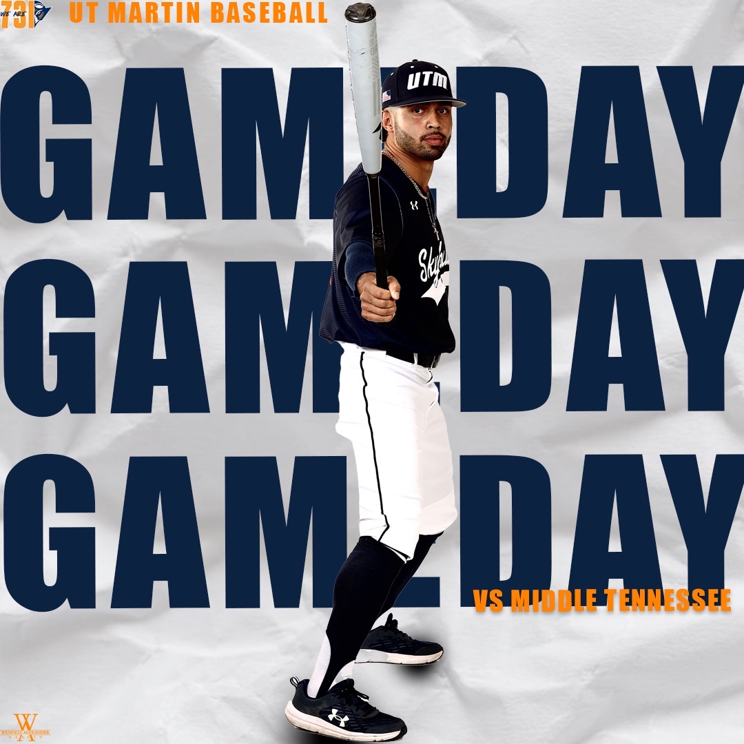 . (@ethan_reclaim) on Twitter photo It's GAMEDAY for <a href="/UTMBase/">UT Martin Baseball</a>!
📍Martin, Tenn.
⏰2 p.m.
🆚Middle Tennessee
📊tinyurl.com/579dykbu
#MartinMade #OVCit It's GAMEDAY for <a href="/UTMBase/">UT Martin Baseball</a>!
📍Martin, Tenn.
⏰2 p.m.
🆚Middle Tennessee
📊tinyurl.com/579dykbu
#MartinMade #OVCit