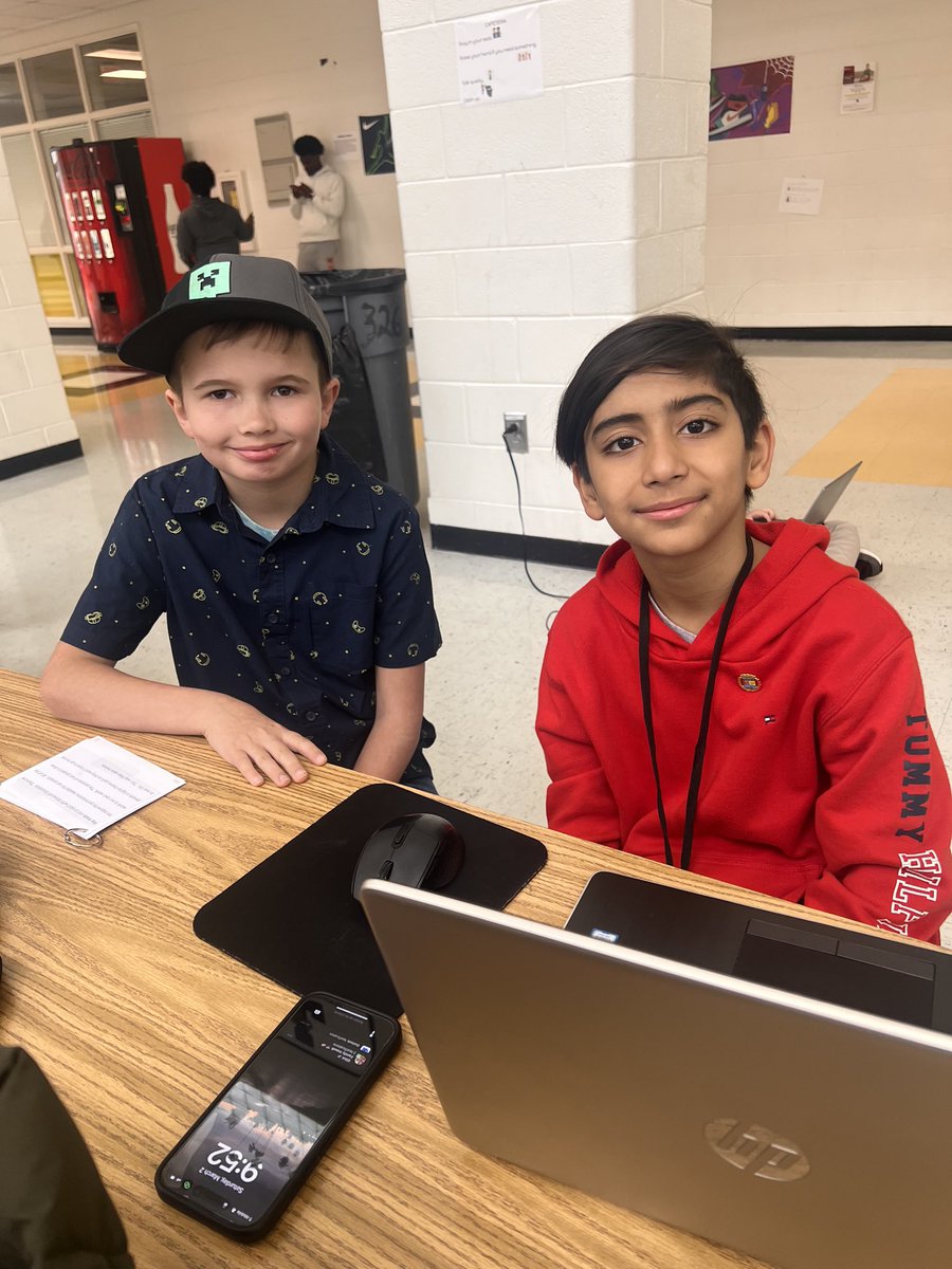 These two 3rd graders are competing at Georgia’s State Tech Competition today in the area of Digital Game Design. They built a theme park using Minecraft Education. We are SO proud of all they have accomplished! <a href="/GASTC/">Georgia Student Technology Competition</a> <a href="/PlayCraftLearn/">Minecraft Education</a> <a href="/CherokeeSchools/">Cherokee Co. Schools</a> <a href="/CarmelESColts/">CarmelElementary</a>
