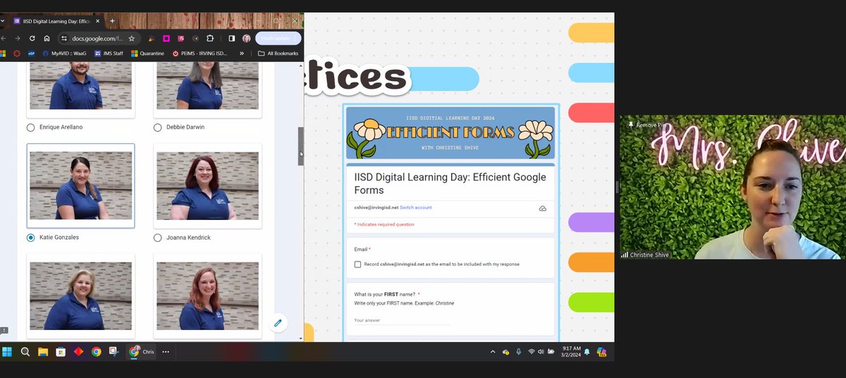 IISD_iLearn's tweet image. Thank you @mrsshive for showing @irvingisd how to avoid common issues when collecting data using Google Forms! Thanks for the pro tips!  @PLdesignteam #IISDDLD24