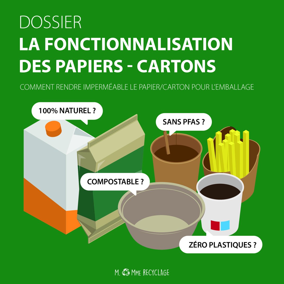📗Nouveau dossier en libre accès à télécharger depuis notre site internet. m-mme-recyclage.com/fonctionnalisa…

100 pages, vulgarisées et faciles à lire depuis un téélphone portable pour mieux comprendre comment le plastique sert à imperméabilisé le carton. Disponnible aussi en anglais.