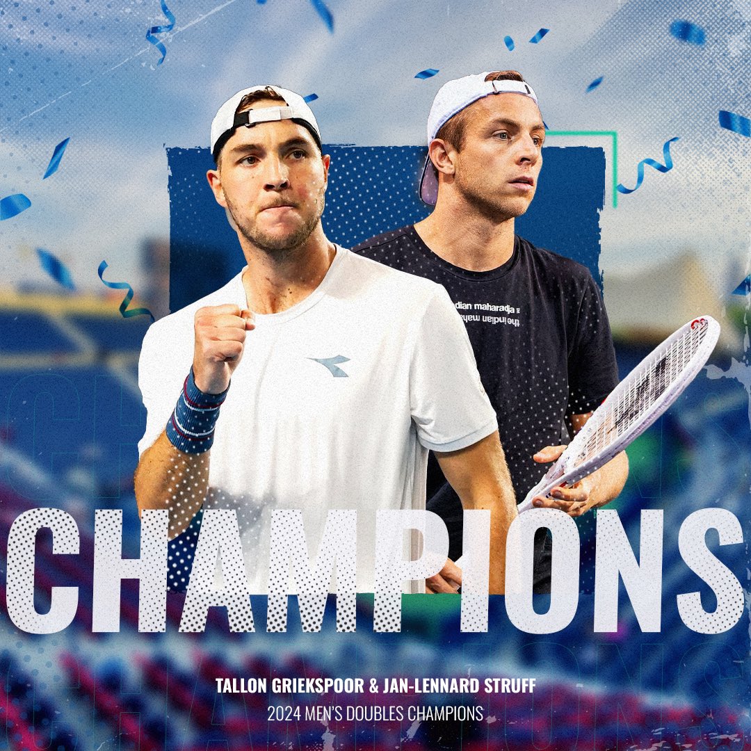 They remain undefeated! Tallon Griekspoor and @Struffitennis are the official @atptour #DDFTennis Doubles Champions! 🏆
