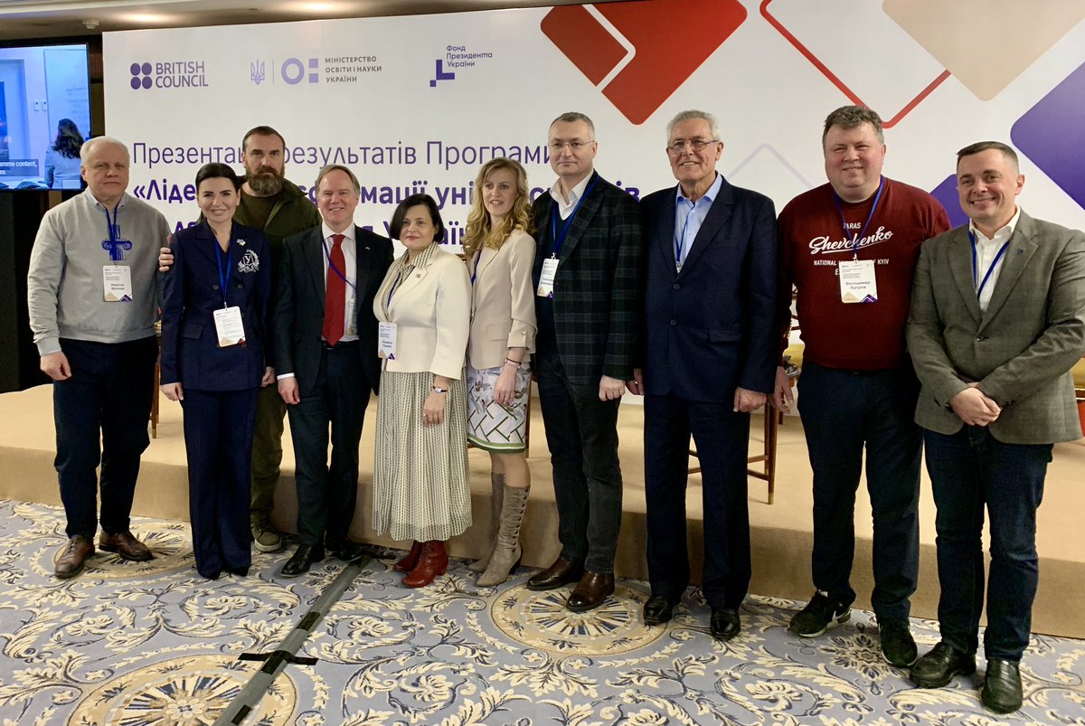 Spent the morning with @oksenlisovyi & Rectors of 6 top universities in Ukraine. They have kept classes going, supported research and reform, and opened new links to 🇬🇧, despite Russian shelling. That’s true leadership. Thank you @BritishCouncil and @cardiffuni for helping them.