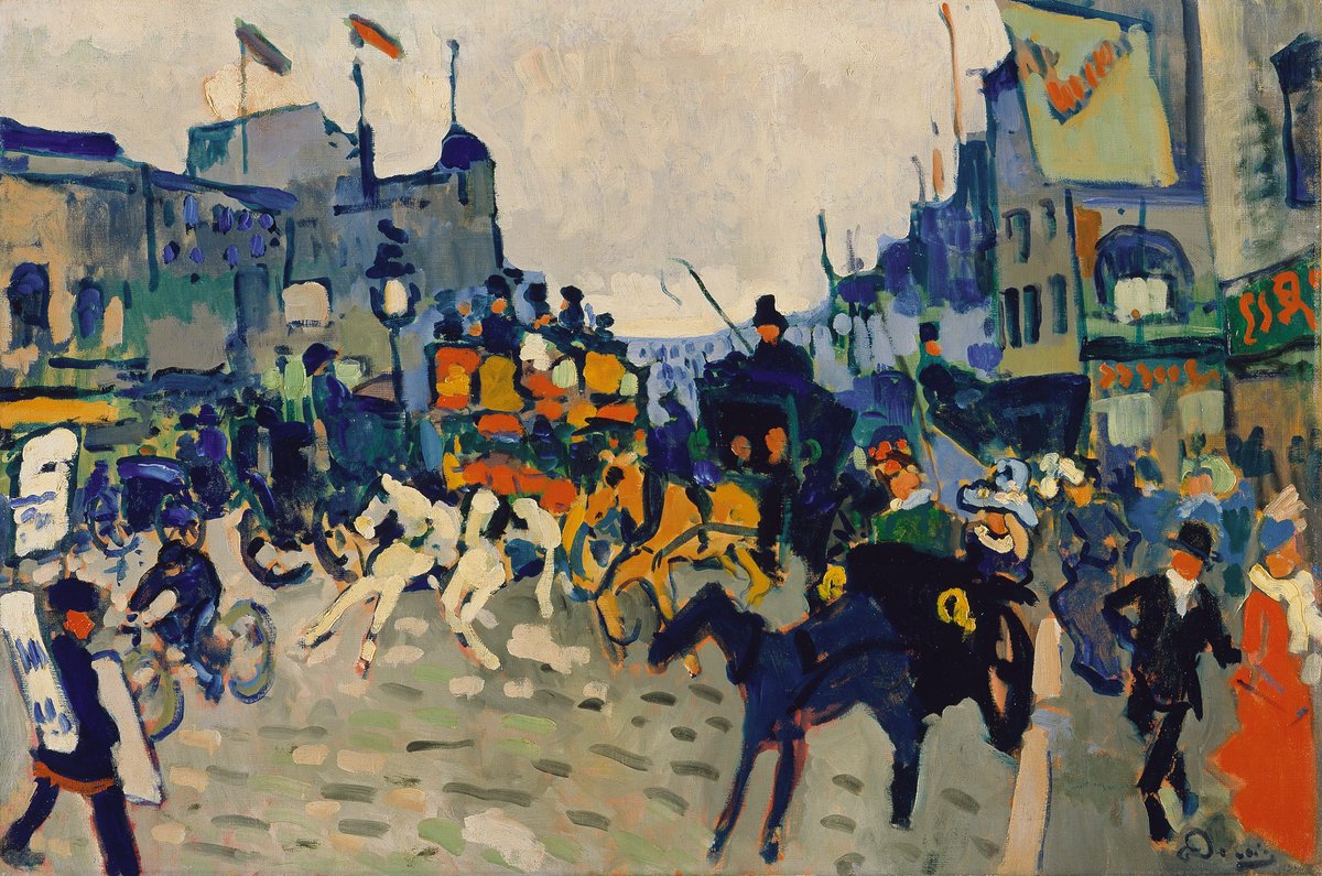 ANDRÉ DERAIN (1880-1954), 'Regent Street, London', 1906.  Metropolitan Museum of Art, New York City US. #Derain #London #Fauves #DarkBlue #artoftheday #art #FrenchArt
instagram.com/p/C4BFo7rghwX/