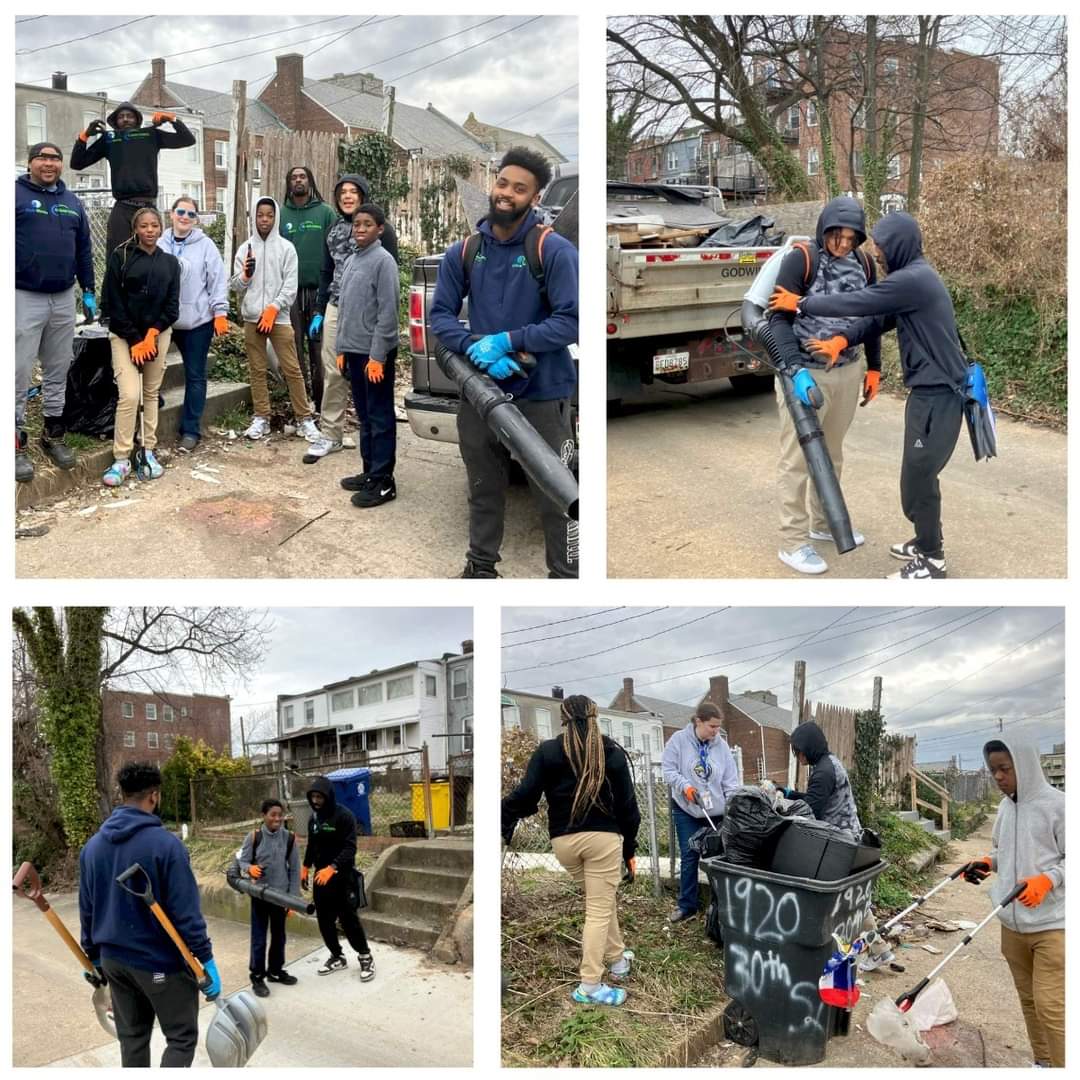 PrincipalTKM44's tweet photo. Montebello students earning service learning hours helping to keep the CHM community clean.  We are doing our part! https://t.co/NNkHhrWQ3M