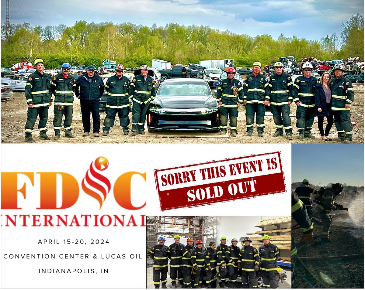 JDefosse's tweet image. FDIC 2024 Electric &amp;amp; Hybrid Vehicle Response H.O.T Class is SOLD OUT!  Thank you to those who picked our class. The team and I couldn’t be happier or more proud to come back to largest Fire Training Event in the world! See you in Indianapolis April 15-20 2024! #fdic2024