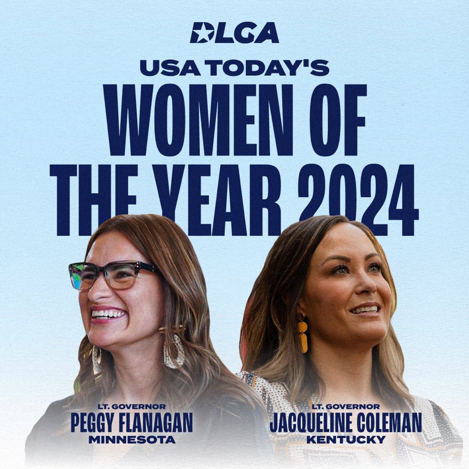 ‼️‼️ Lt. Governors @PeggyFlanagan and @JColemanKY were named @USATODAY’s 2024 Women of the Year from Minnesota and Kentucky!