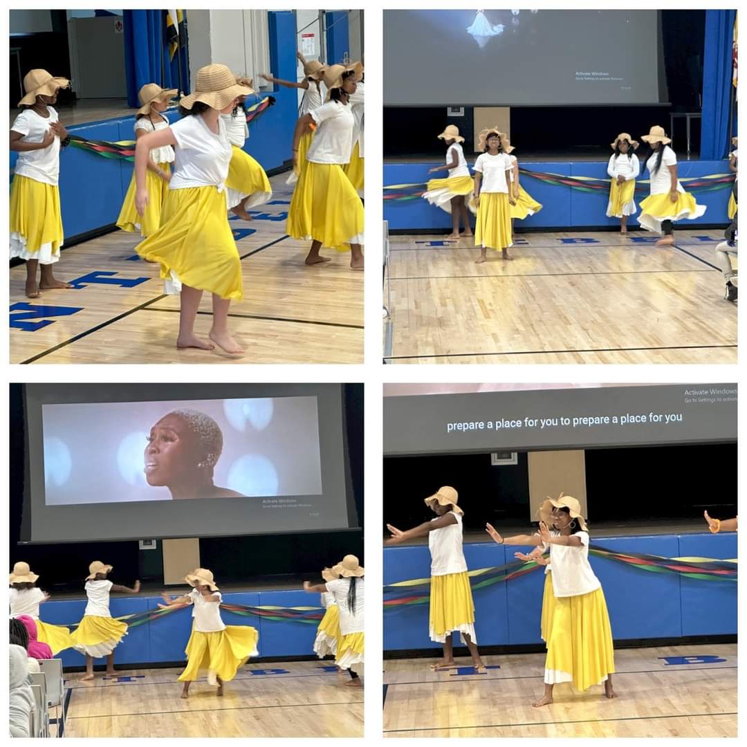 PrincipalTKM44's tweet photo. Montebello's tribute to the arts for Black History Month.  Ailey inspired dance and Capoeira https://t.co/tJM1Yz934H