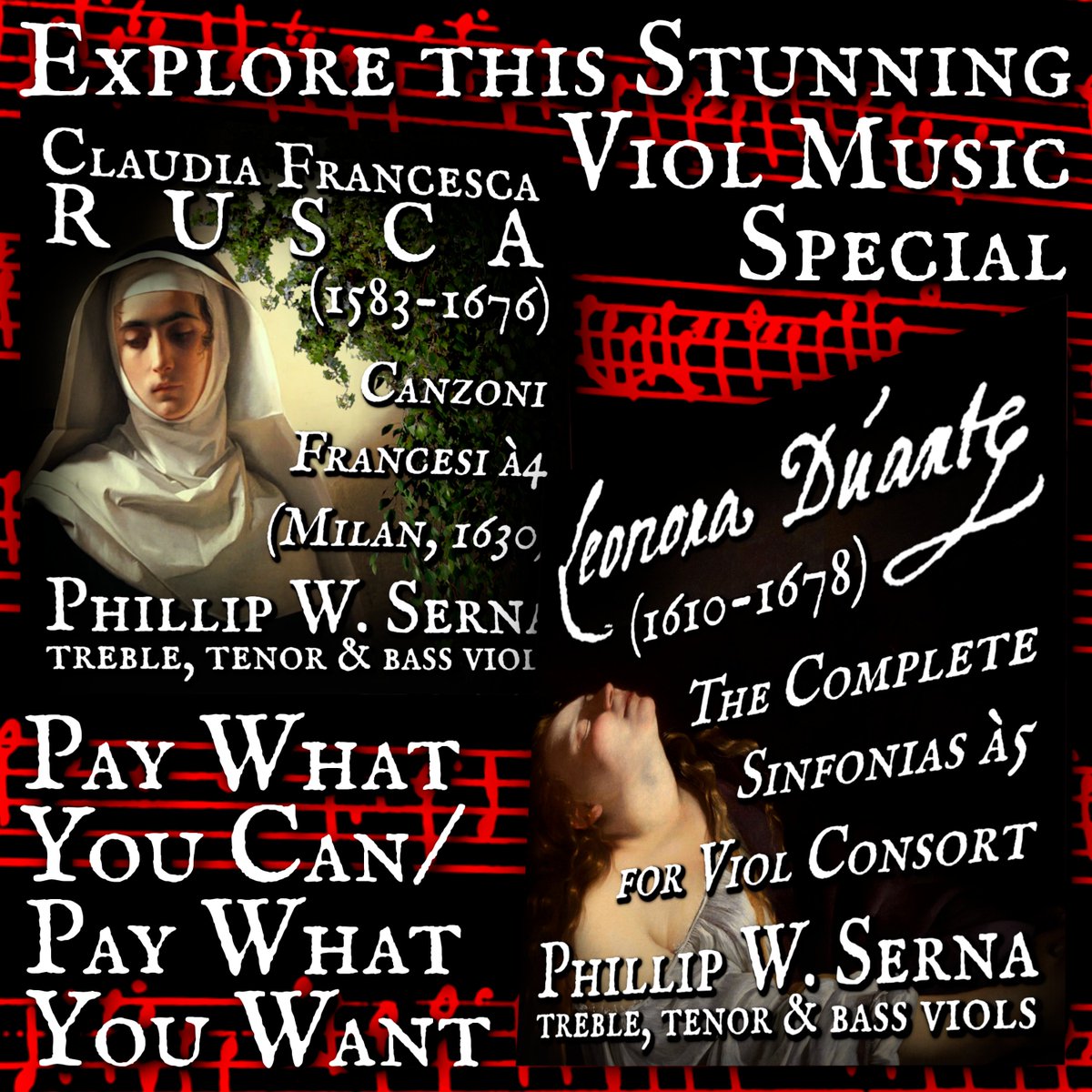 For #EarlyMusicMonth, #WomensHistoryMonth & #InternationalWomensDay, our albums of #EarlyMusic #WomenComposers Claudia #Rusca & Leonora #Duarte will be available #PayWhatYouCan/ #PayWhatYouWant exclusively on @Bandcamp/ @BandcampC

ffm.to/claudiafrances…
ffm.to/leonoraduarte