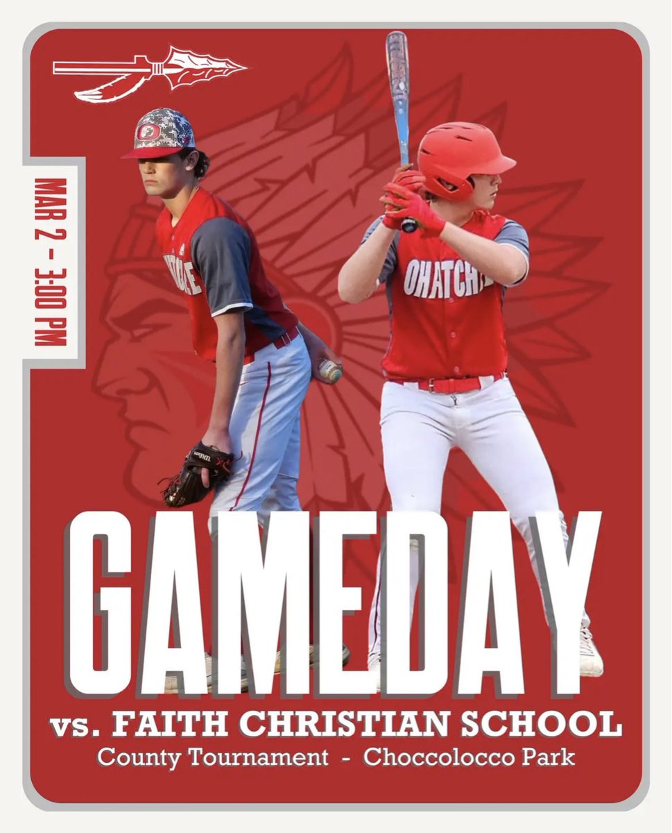 GAMEDAY!
Come support the guys as they compete in the Calhoun County Baseball Tournament! #RollTribe 

🆚 Faith Christian School
📍 Choccolocco Park - Field 9 
⏰ 3:00 PM
📈 GameChanger