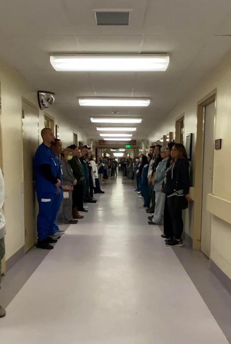 As I pushed my son’s bed from ICU to OR so his organs could be donated to save others, Employees, friends & family lined the path as a Walk of Honor. Turnout was remarkable, ICU nurse saying it was the largest she’d seen in her 20 yrs. I still can’t believe he’s gone. RIP Riley🙏🏽