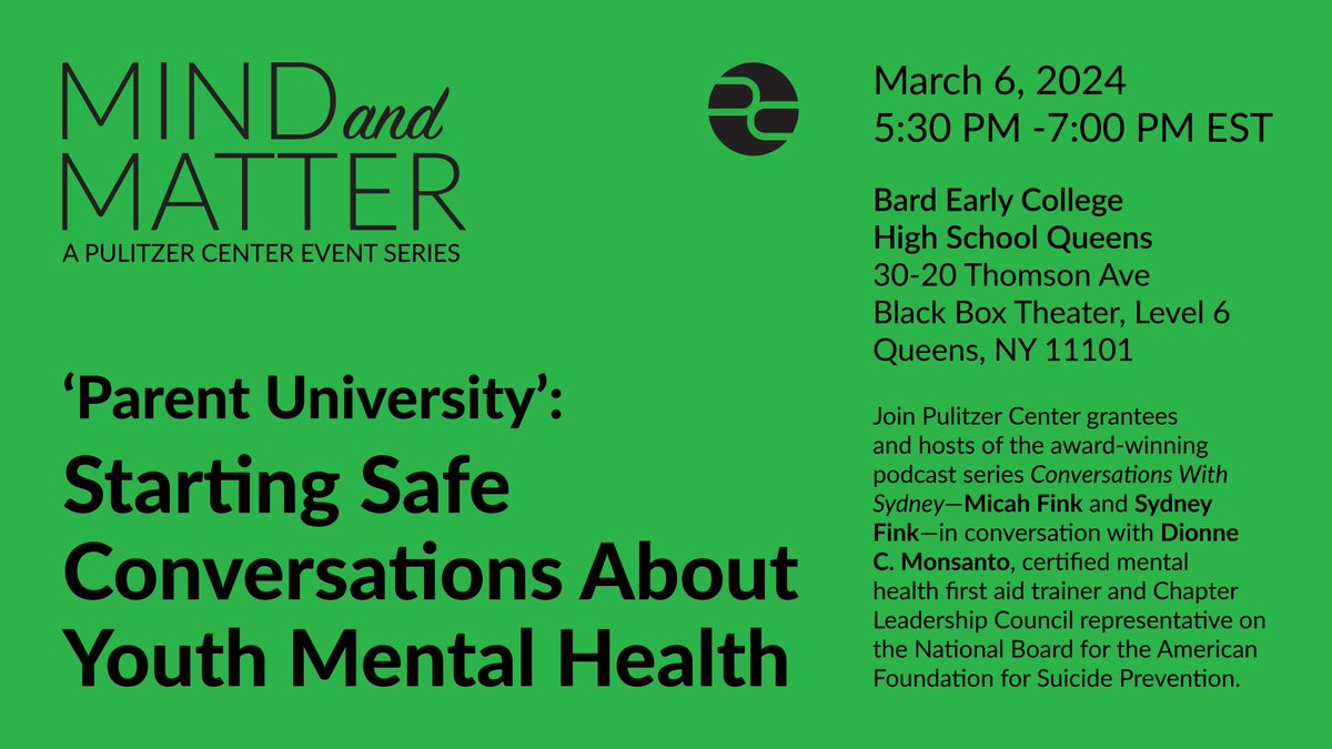 Join grantees @micahfink and Sydney Fink, hosts of 'Conversation with Sydney' podcast, in a conversation with expert @JoyousOcean to discuss youth mental health and suicide prevention.  

📅 March 6, 2024 

 Learn more and register! 👉bit.ly/48qdOKg