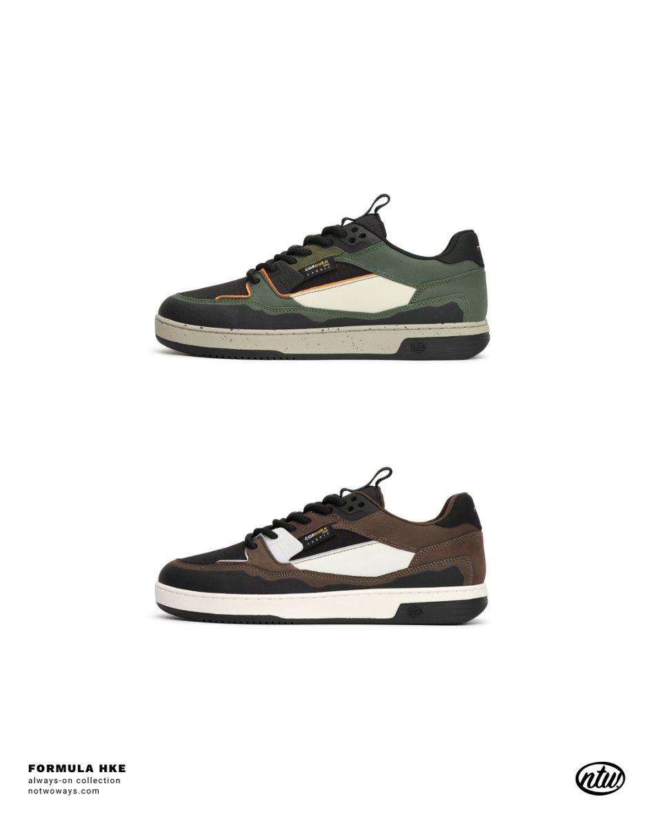 NEW NTW hitting the streets. our full always-on collection is now live, featuring FORMULA CORE and introducing FORMULA HKE in Brown & Green. shop here: notwoways.com/collections/ntw