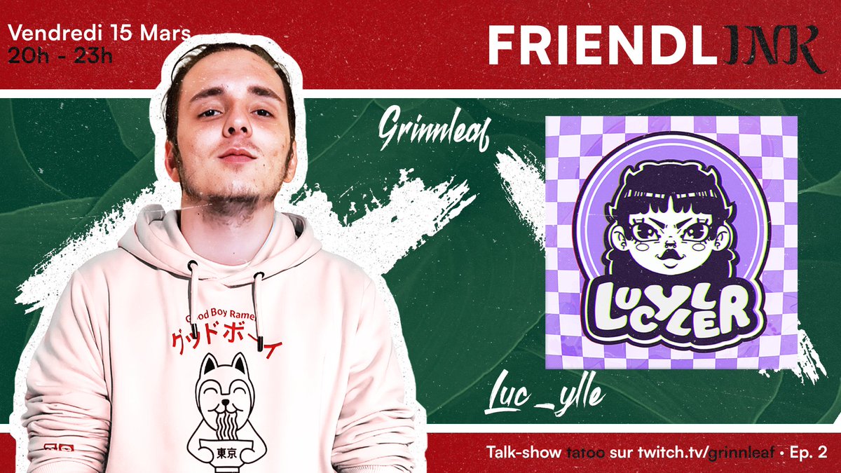 GrinnL's tweet photo. Yo les potes ! C'est le retour de #FriendlInk, et pas avec n'importe qui ! On reçoit une personne exceptionnel avec un talent fou et plein de tatouages donc de quoi discuter ! On reçoit @LucylleR dans ce deuxième épisode et on vous attends nombreux ! https://t.co/kzoc5HBddD