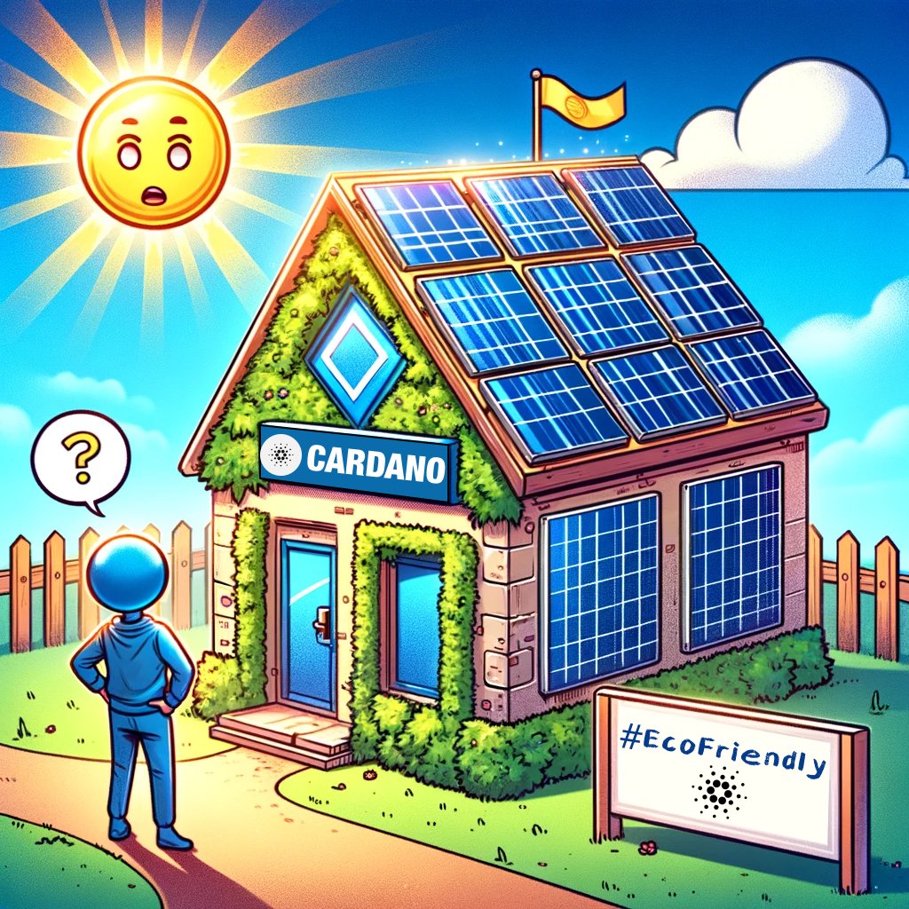 Ever seen a bank try to run on solar power? ☀️🏦 Neither have we. #Cardano, on the other hand... 🌿💡 Find out more in 3 days! Don't forget to set your reminder! #EcoFriendlyFinance