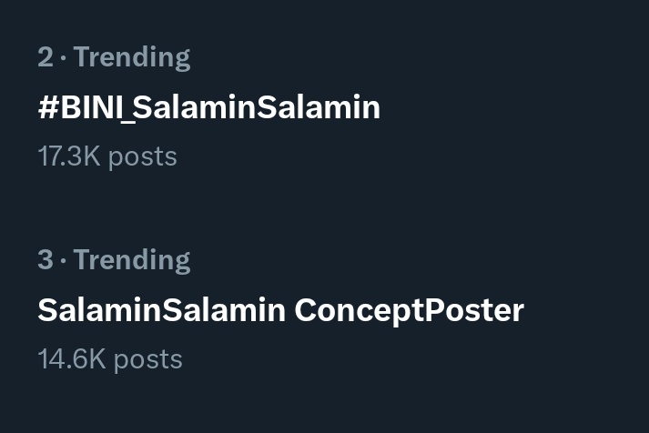 12am and we're still trending :') 

SalaminSalamin ConceptPoster

#BINI_SalaminSalamin #BINI_1stEP
#BINI @BINI_PH