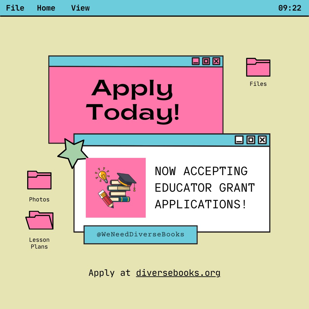 📢 Educator Grant Applications are officially open! 🍎📚

The grant will provide up to $2000 per recipient and can be used toward buying diverse titles, hosting diversity-focused events, or any other project that supports diverse literature.

🍎 tinyurl.com/EducatorGrants…