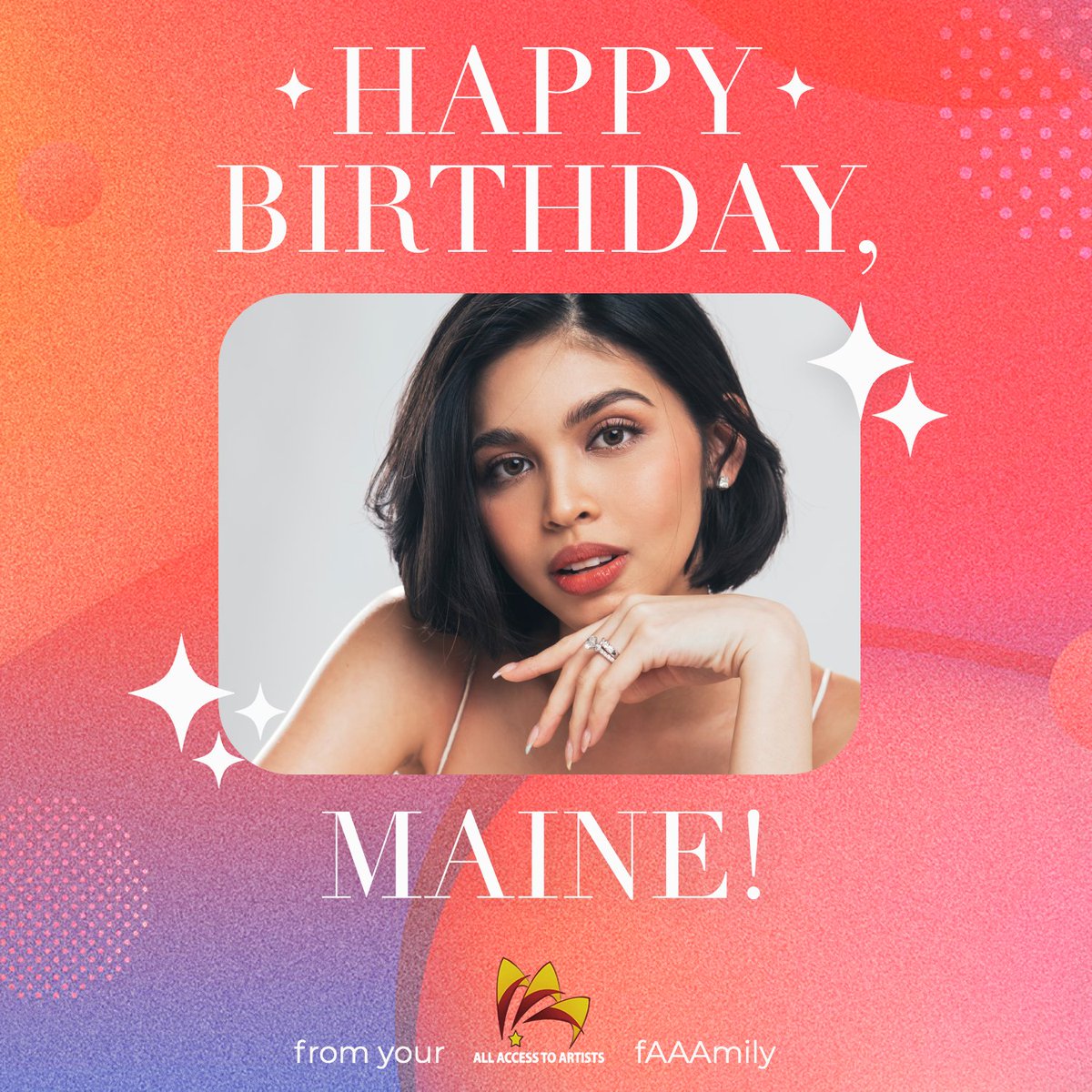 What is your birthday wish for Maine? ✨️

Let's all greet our Phenomenal Star <a href="/mainedcm/">Maine Mendoza</a> a happy birthday! 💛💛💛 

#MaineAt29 #HappyBirthdayMaineMendoza 
#MaineMendoza #AllAccessToArtists #fAAAmily